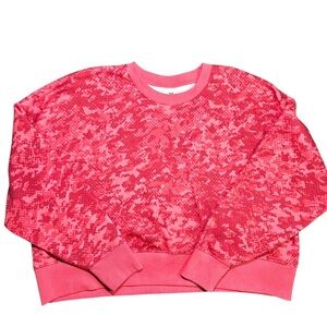 Pink Camo Sweatshirt Fall Layering NWT Athleisure Size Large